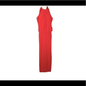 🚨Red O-ring halter neck evening maxi dress 3/4